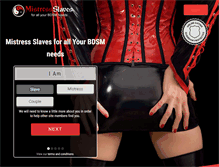 Tablet Screenshot of mistressslaves.com